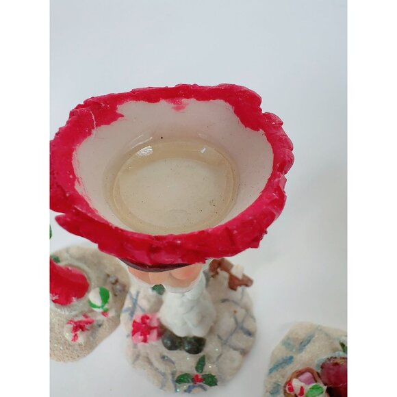 Vintage Santa Claus Candle Holder Set Of 4: Festive Christmas Decor With Santa F - Picture 8 of 16